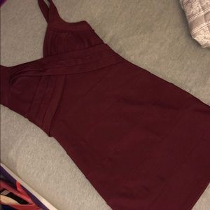 Maroon bodycon dress